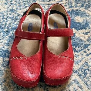 WOLKY Size 39 / 8 US Womens Red Mary Jane Comfort Walking Shoe